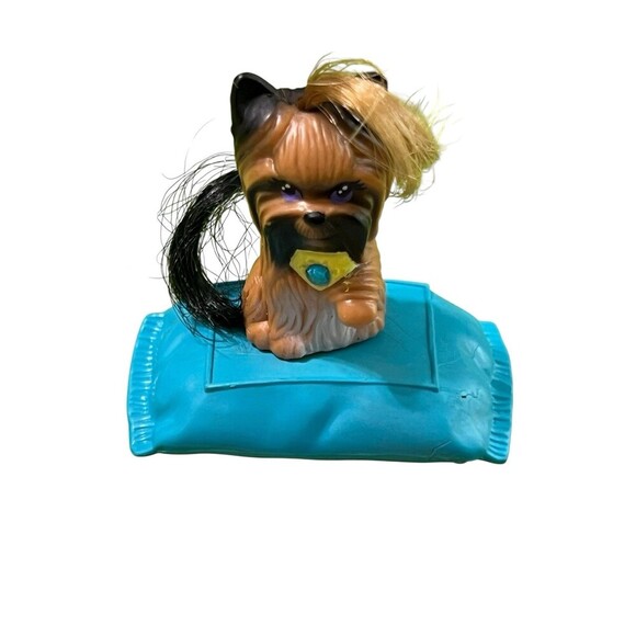VINTAGE KENNER LITTLEST PET SHOP YORKIE YORKSHIRE TERRIER 4 PIECE - Picture 2 of 5